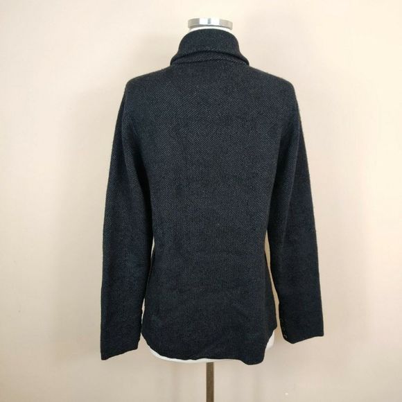 Eileen Fisher Wool Blazer women size large charcoal gray - Picture 5 of 6